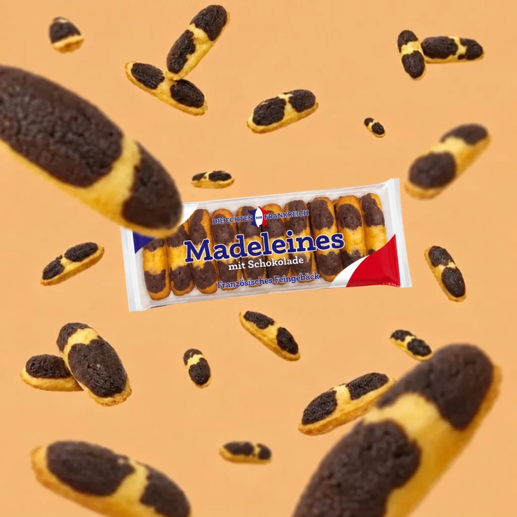 Madeleines mit Schokolade