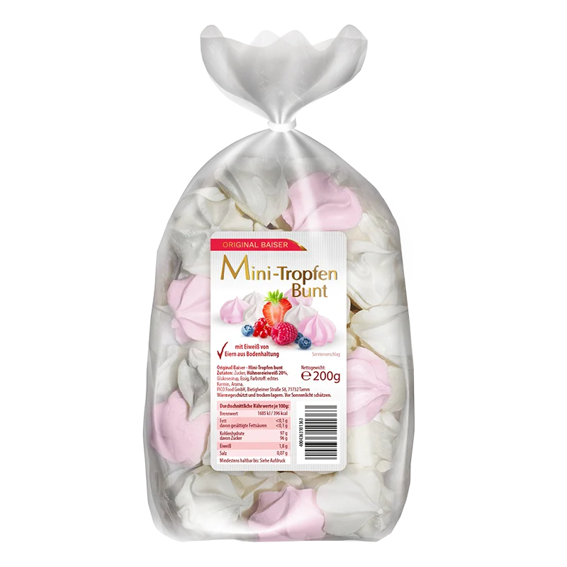 Original Baiser Mini-Tropfen bunt